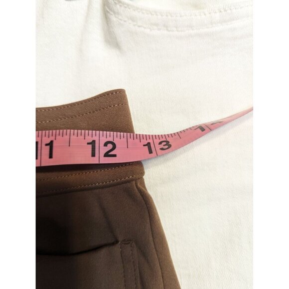 HALARA Wide Leg Brown High Waisted Pants Casual Pockets S Women Trousers - Picture 5 of 8